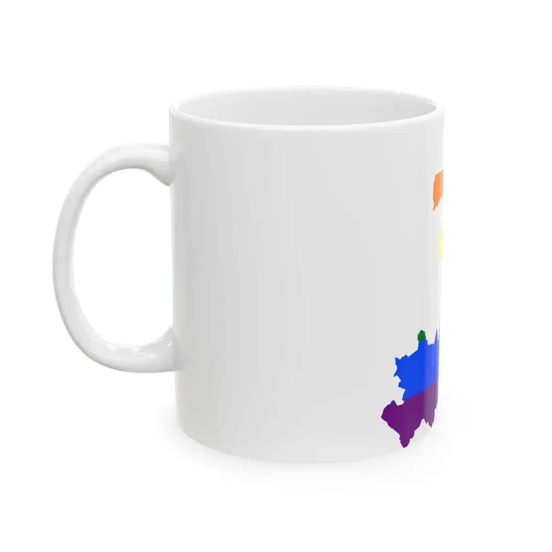LGBT flag map of the Republic of the Congo (Congo) White Coffee Mug - Go Mug Yourself
