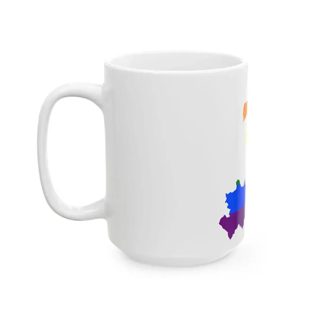 LGBT flag map of the Republic of the Congo (Congo) White Coffee Mug - Go Mug Yourself