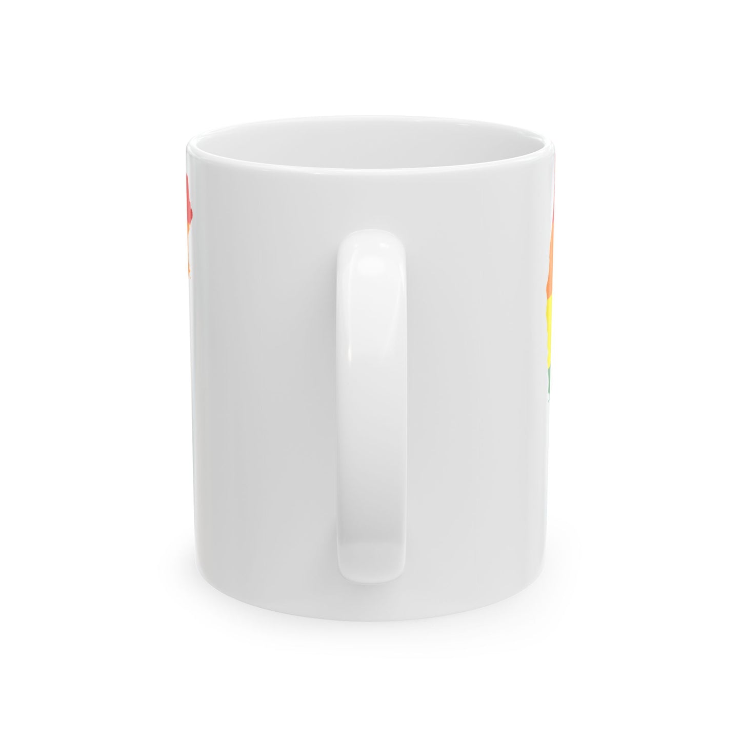 LGBT flag map of the United States of America (United States) White Coffee Mug-Go Mug Yourself