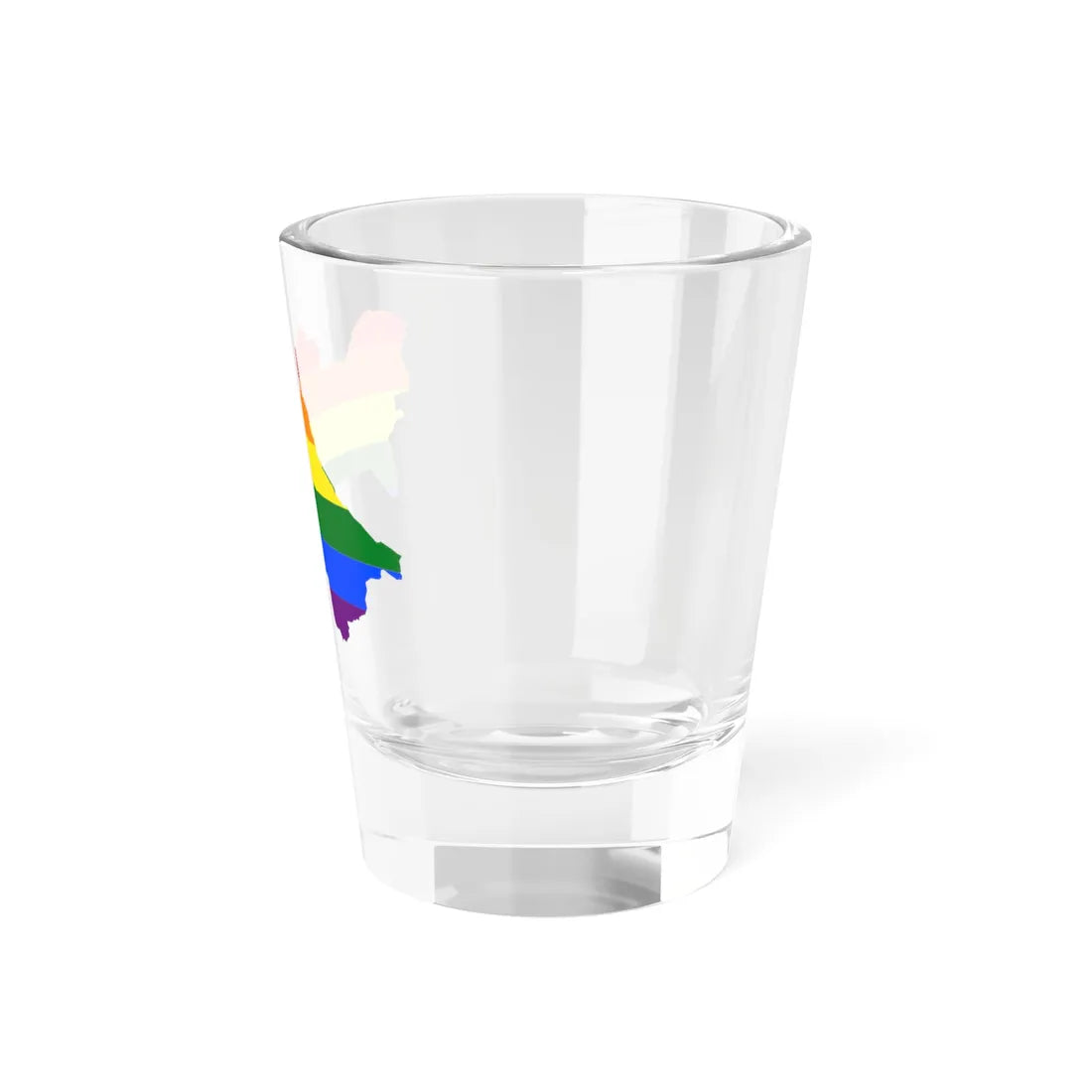LGBT flag map of Turkmenistan (Turkmenistan) Shot Glass 1.5oz - Go Mug Yourself