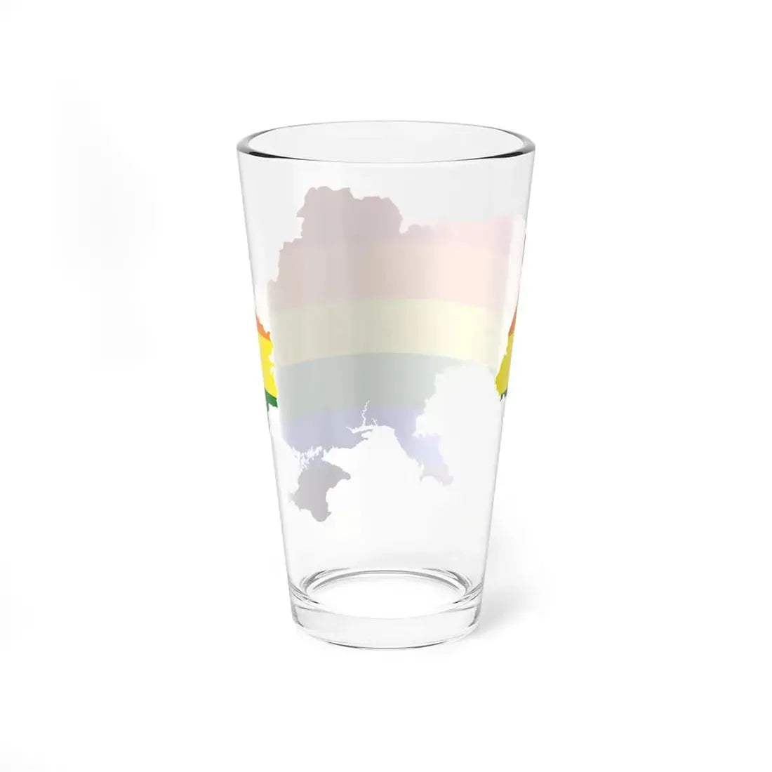 LGBT flag map of Ukraine (Ukraine) Pint Glass 16oz - Go Mug Yourself