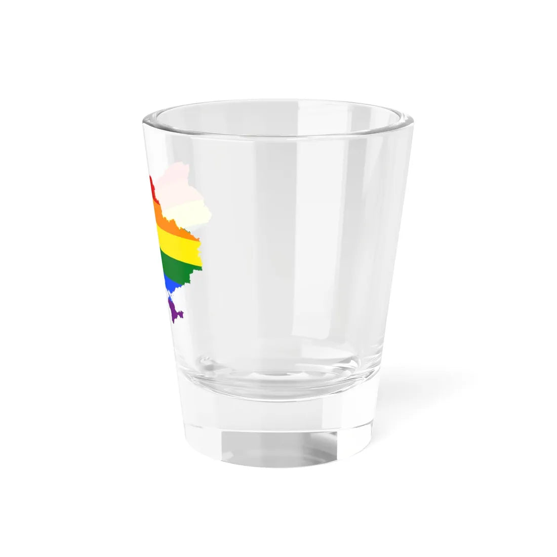 LGBT flag map of Ukraine (Ukraine) Shot Glass 1.5oz - Go Mug Yourself