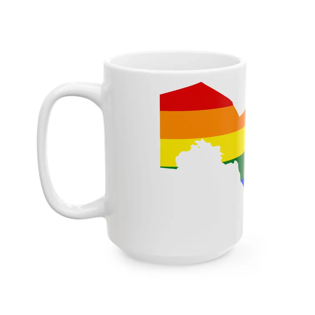 LGBT flag map of Uzbekistan (Uzbekistan) White Coffee Mug - Go Mug Yourself