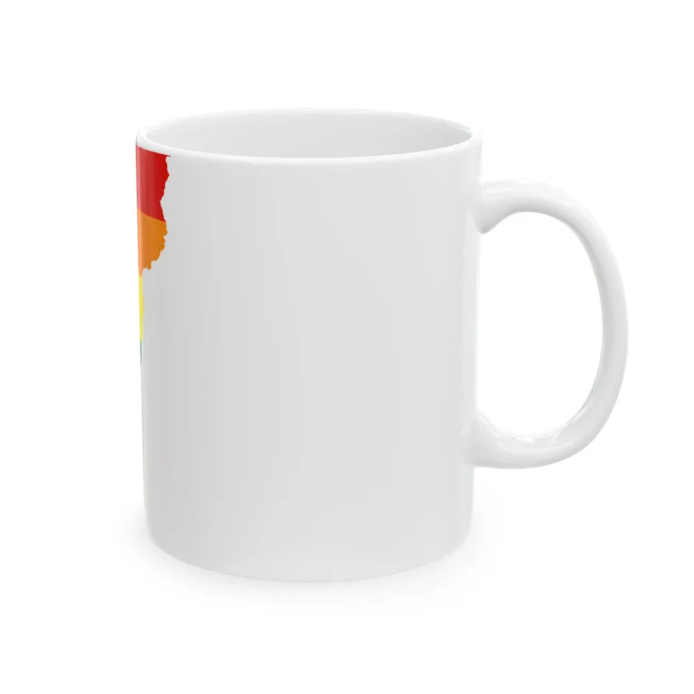 LGBT flag map of Vermont (United States) White Coffee Mug - Go Mug Yourself