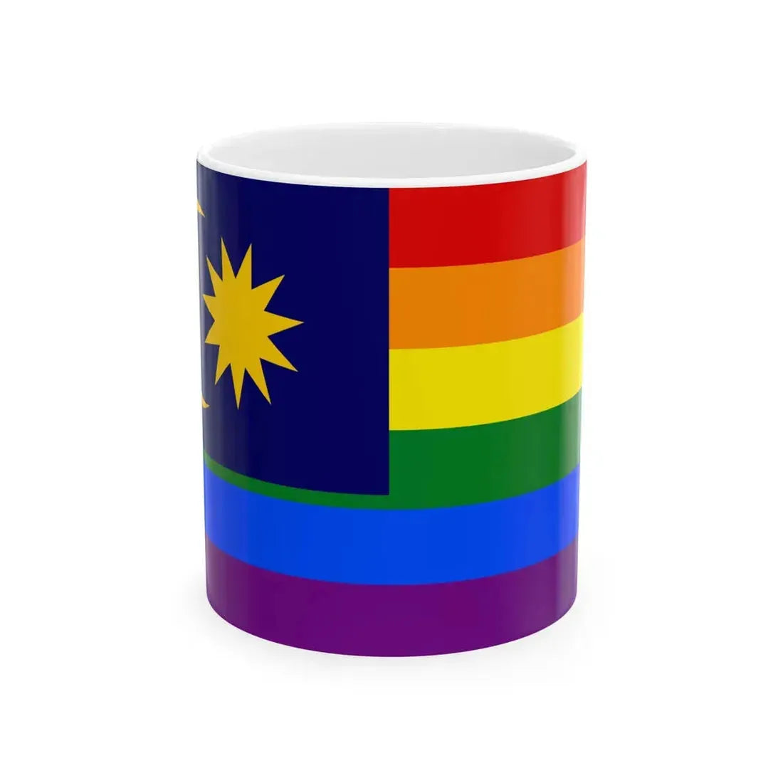 LGBT Pride Flag of Malaya (Malaysia) White Coffee Mug 11oz - Go Mug Yourself