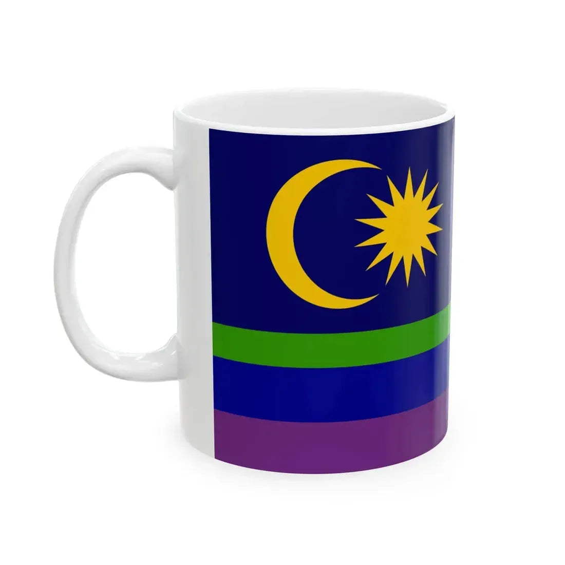 LGBT Pride Flag of Malaysia (Malaysia) White Coffee Mug - Go Mug Yourself