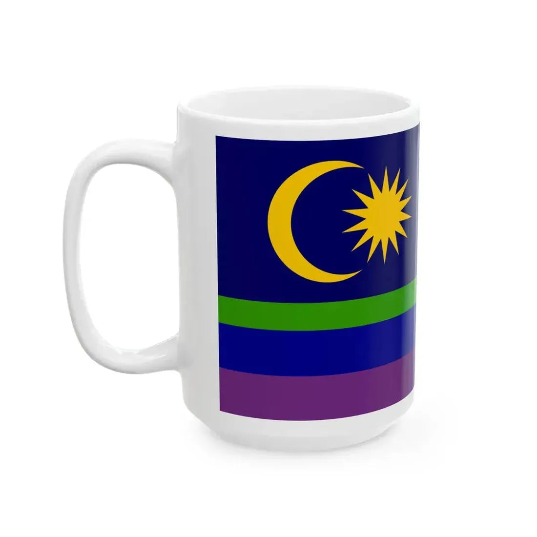 LGBT Pride Flag of Malaysia (Malaysia) White Coffee Mug - Go Mug Yourself