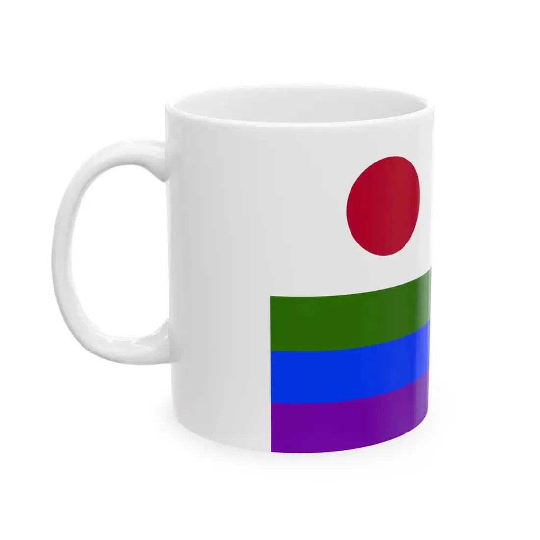 LGBT Rainbow Flag of Japan (Japan) White Coffee Mug - Go Mug Yourself