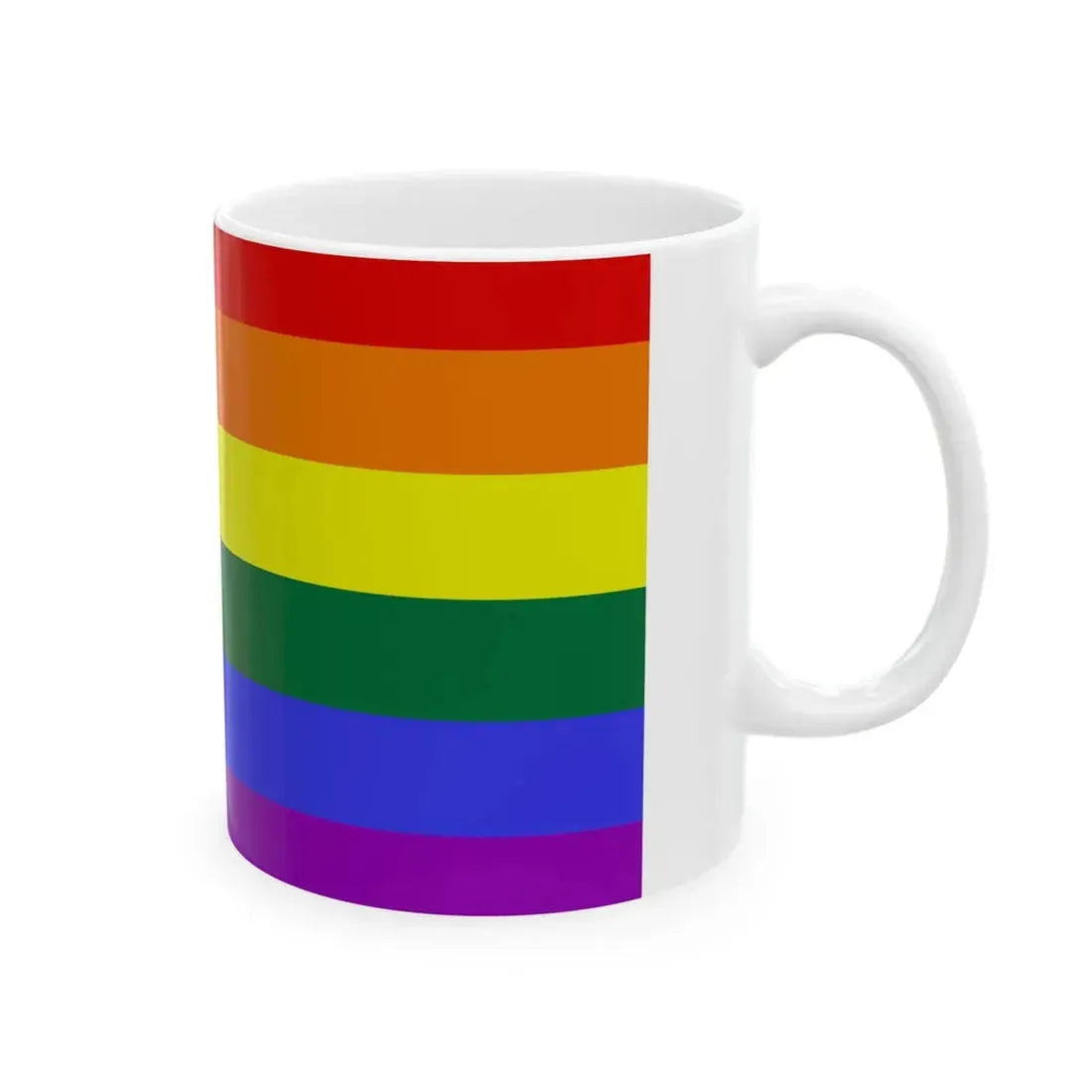 LGBT USA flag cropped (United States) White Coffee Mug - Go Mug Yourself