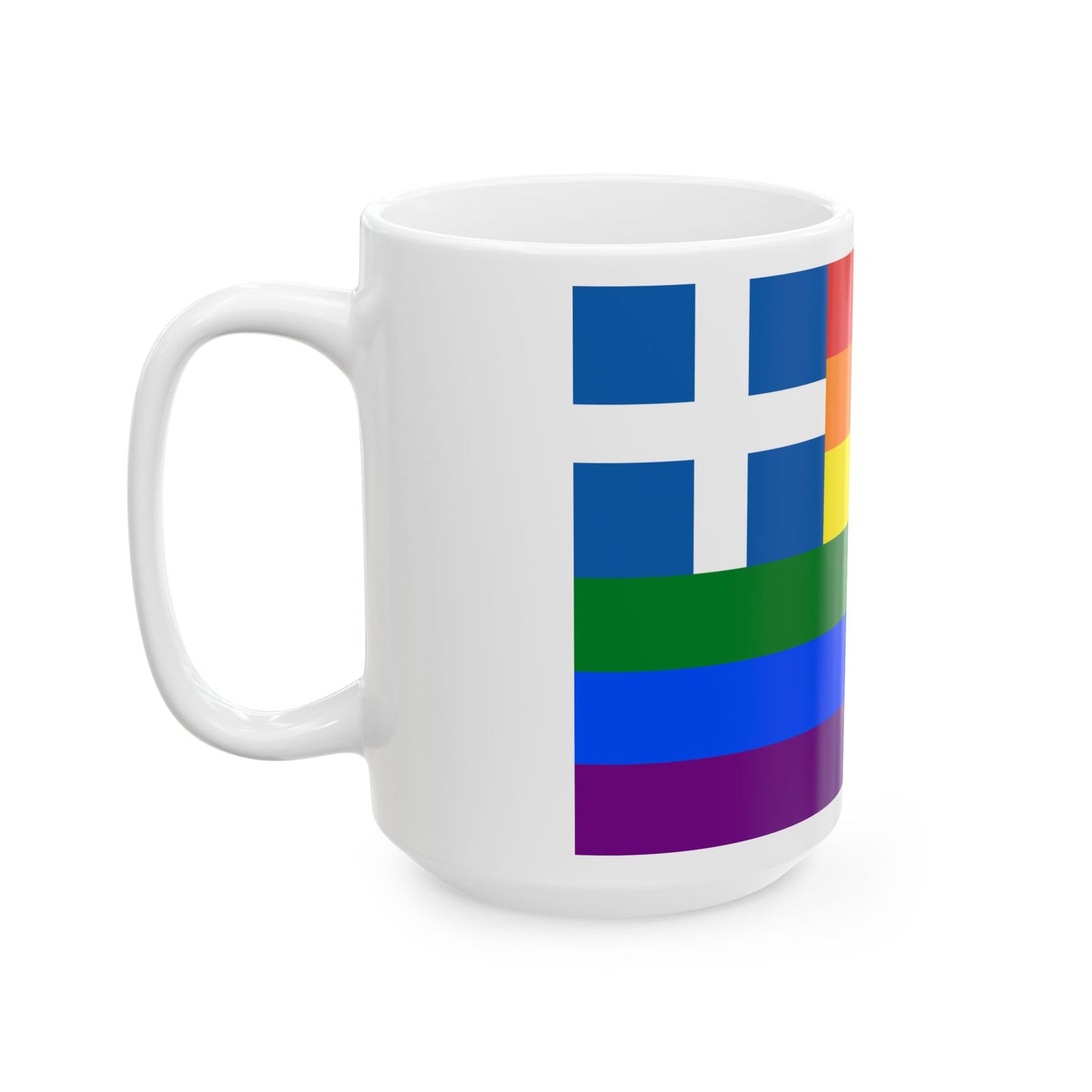 LGBTQ Greek Pride Flag (Greece) White Coffee Mug-Go Mug Yourself
