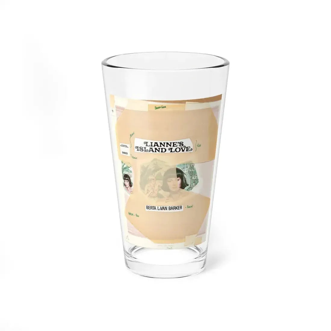 Lianne's Island Love by Berta LaVan Barker (Avalon Books, 1979) - Pint Glass 16oz 16oz - Go Mug Yourself