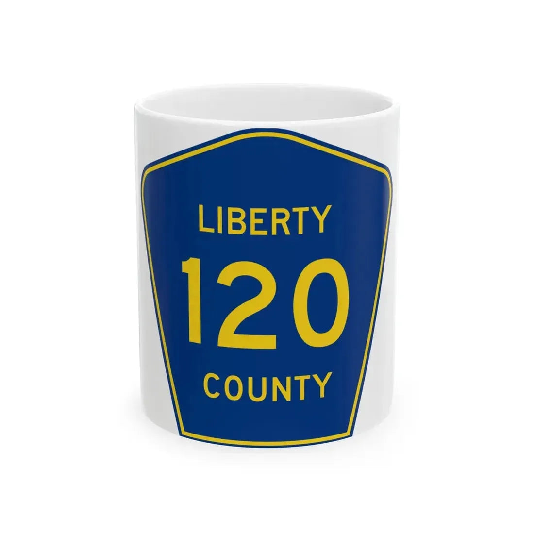 Liberty County 120 (Florida) (Road Sign) White Coffee Mug 11oz - Go Mug Yourself