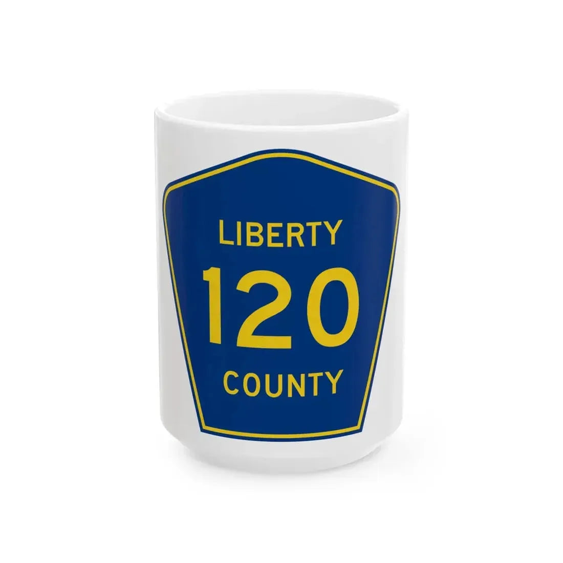 Liberty County 120 (Florida) (Road Sign) White Coffee Mug 15oz - Go Mug Yourself