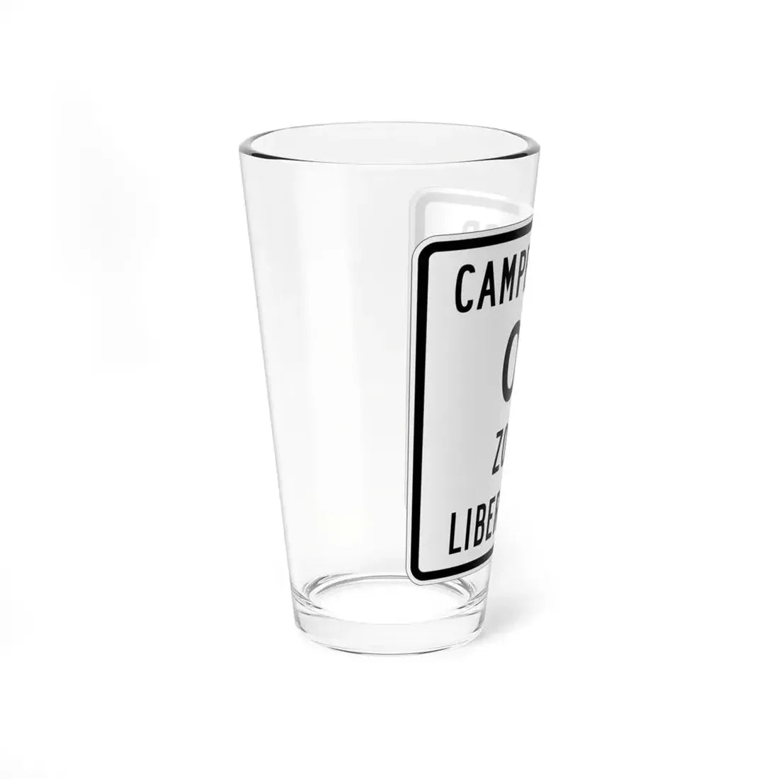 Liberty Township Knox County Ohio route shield template (Ohio) (Road Sign) Pint Glss 16oz - Go Mug Yourself