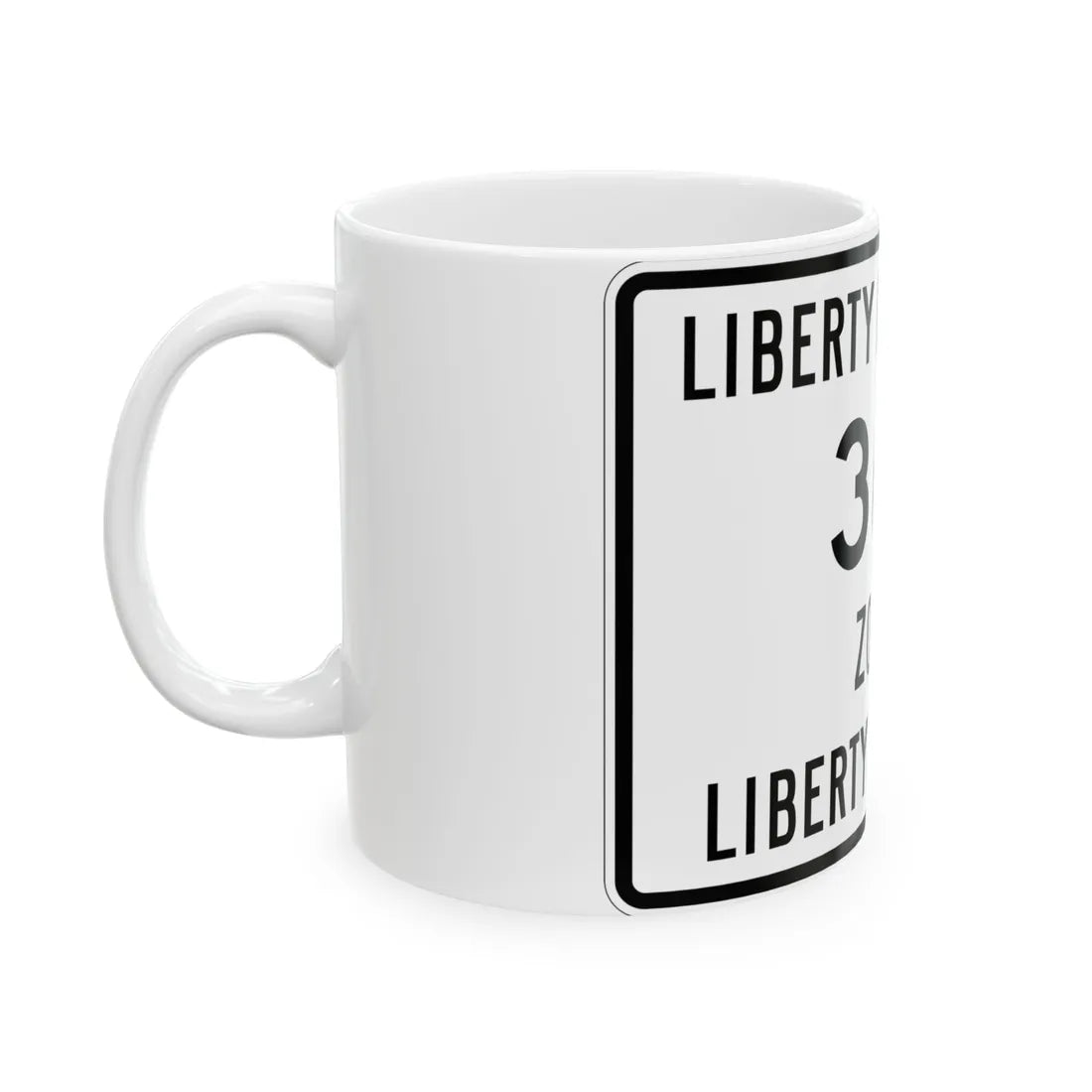 Liberty Township Route 365 Knox County Ohio (Ohio) (Road Sign) White Coffee Mug - Go Mug Yourself