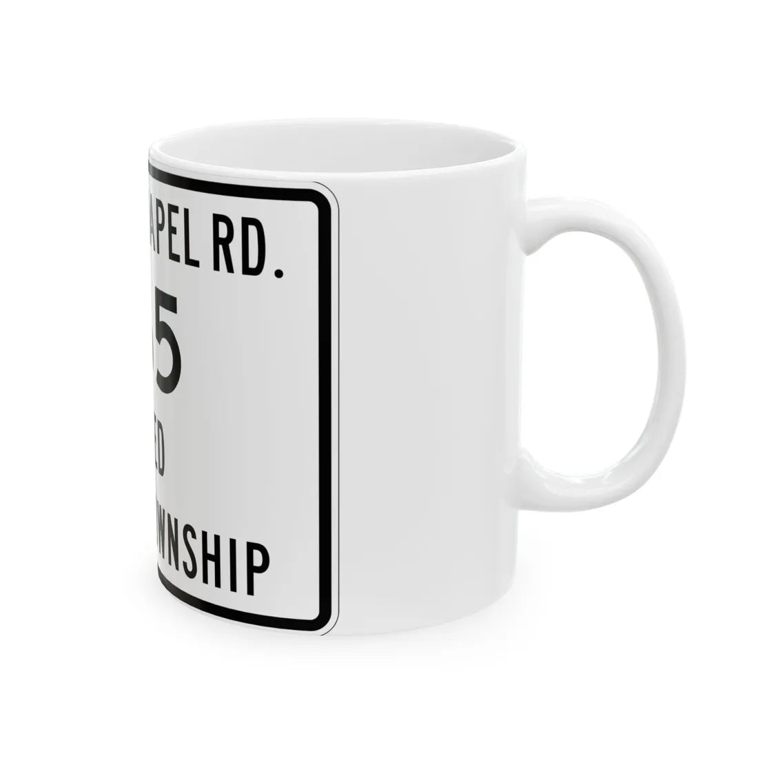 Liberty Township Route 365 Knox County Ohio (Ohio) (Road Sign) White Coffee Mug - Go Mug Yourself