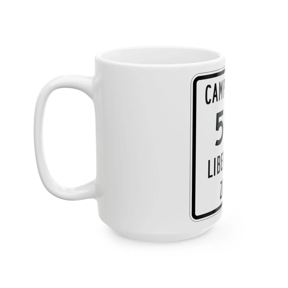 Liberty Township Route 509 Knox County Ohio (Ohio) (Road Sign) White Coffee Mug - Go Mug Yourself