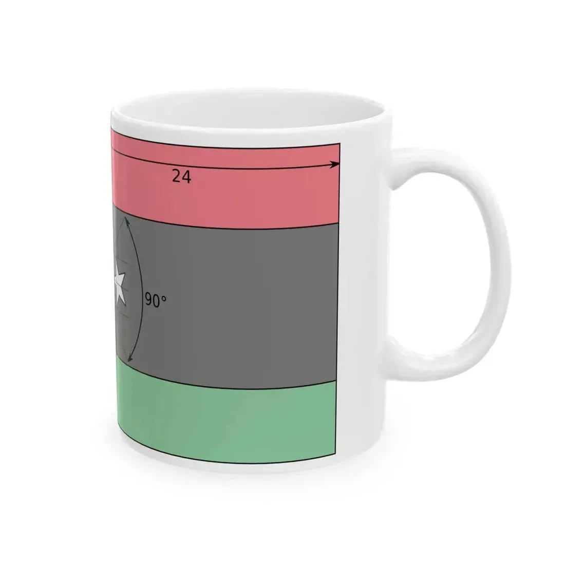 Libya Flag Constitutional Construction (Libya) White Coffee Mug - Go Mug Yourself