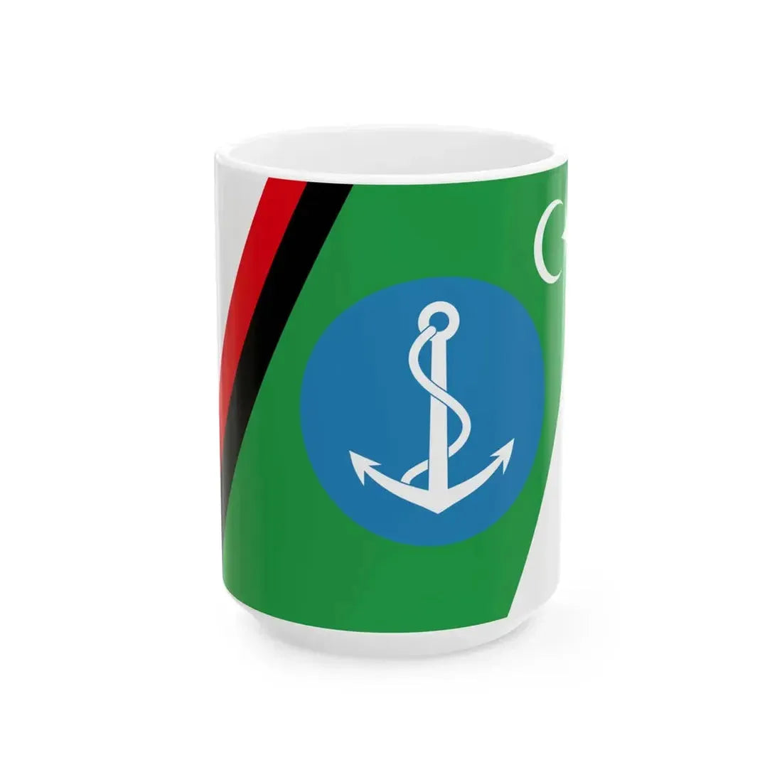 Libyan Coast Guard Racing Stripe (Libya) White Coffee Mug 15oz - Go Mug Yourself