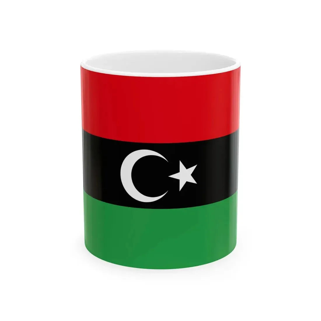 Libyan protesters flag observed 2011 (Libya) White Coffee Mug 11oz - Go Mug Yourself
