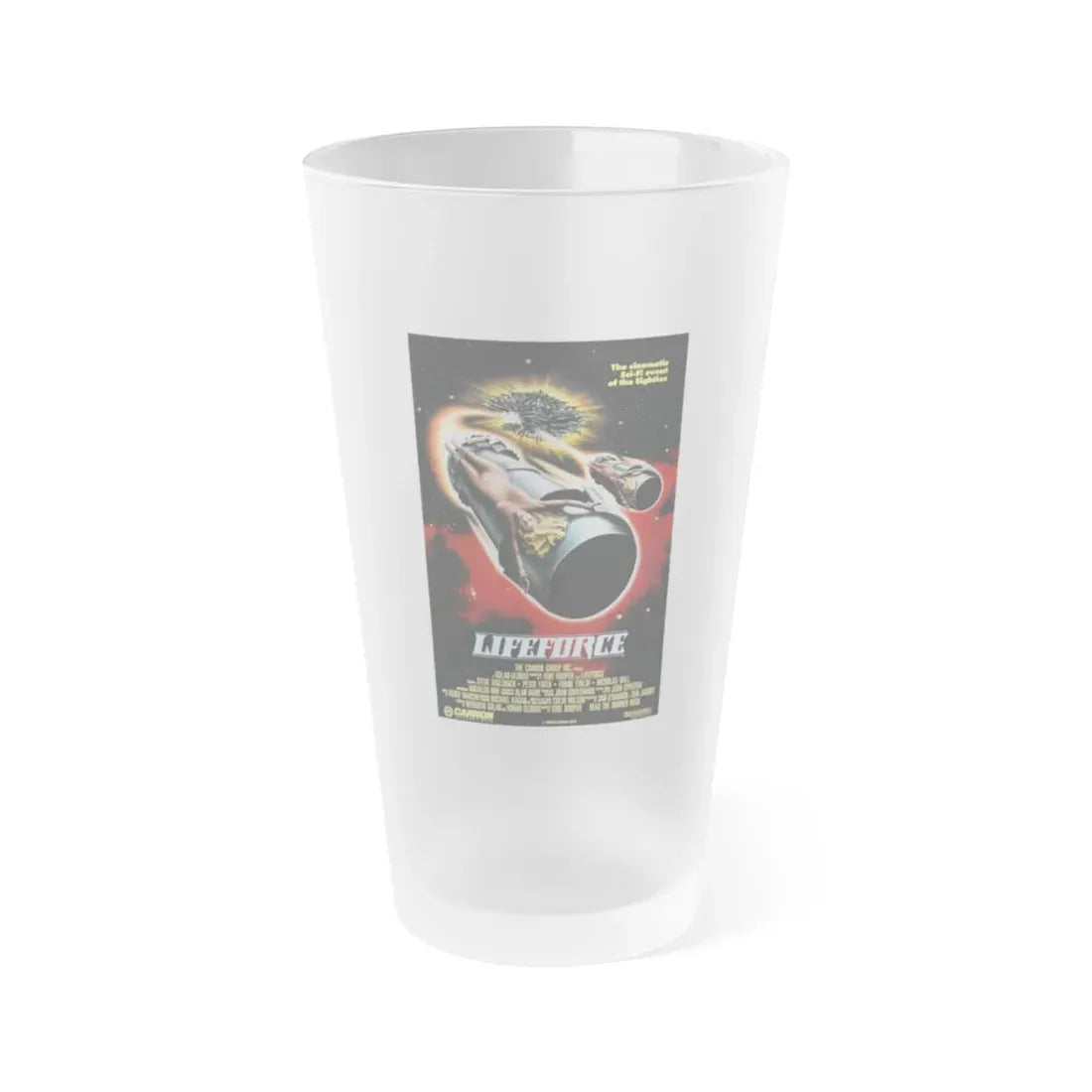 LIFEFORCE 1985 Movie Poster - Frosted Pint Glass 16oz 16oz Frosted - Go Mug Yourself