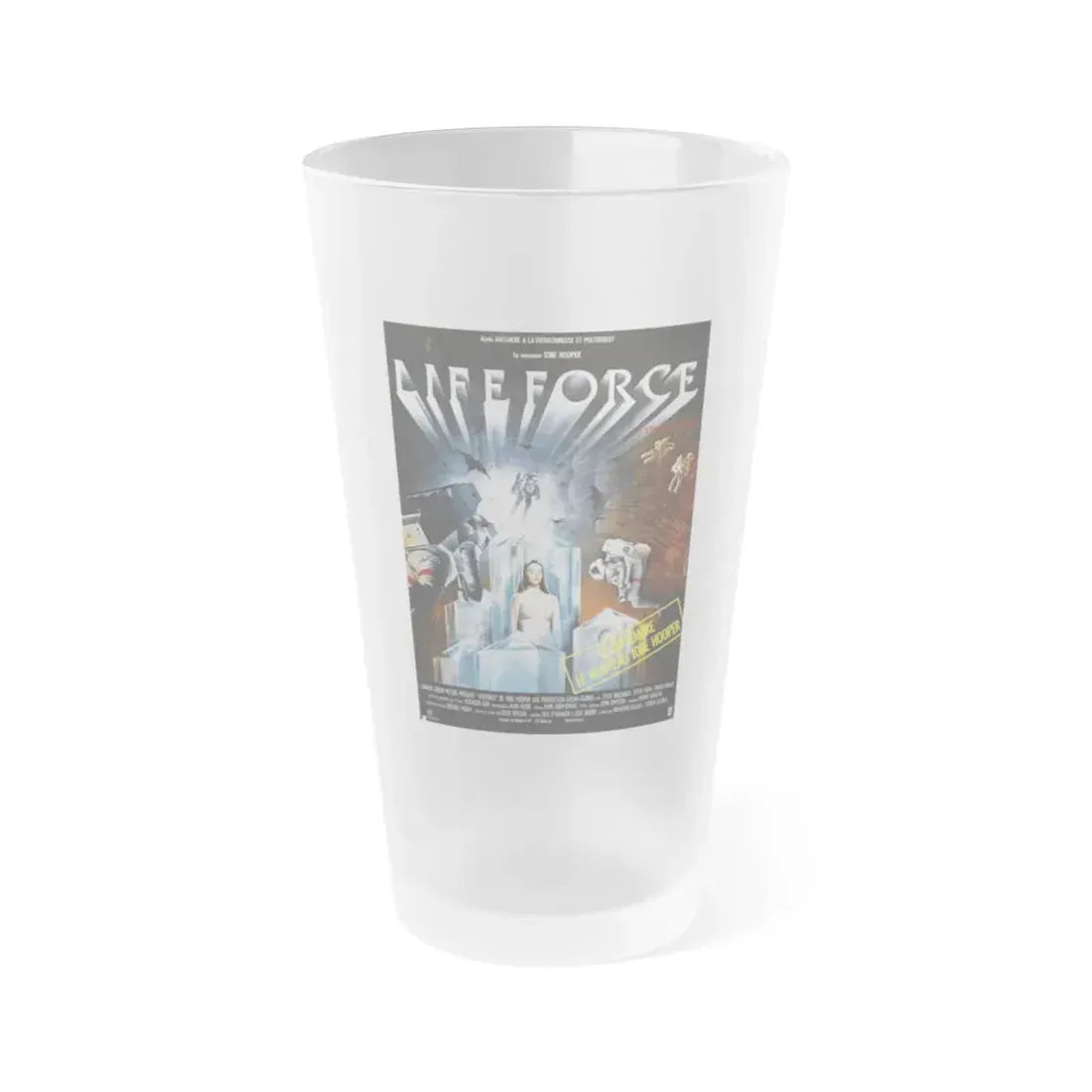 LIFEFORCE (FRENCH) 1985 Movie Poster - Frosted Pint Glass 16oz 16oz Frosted - Go Mug Yourself