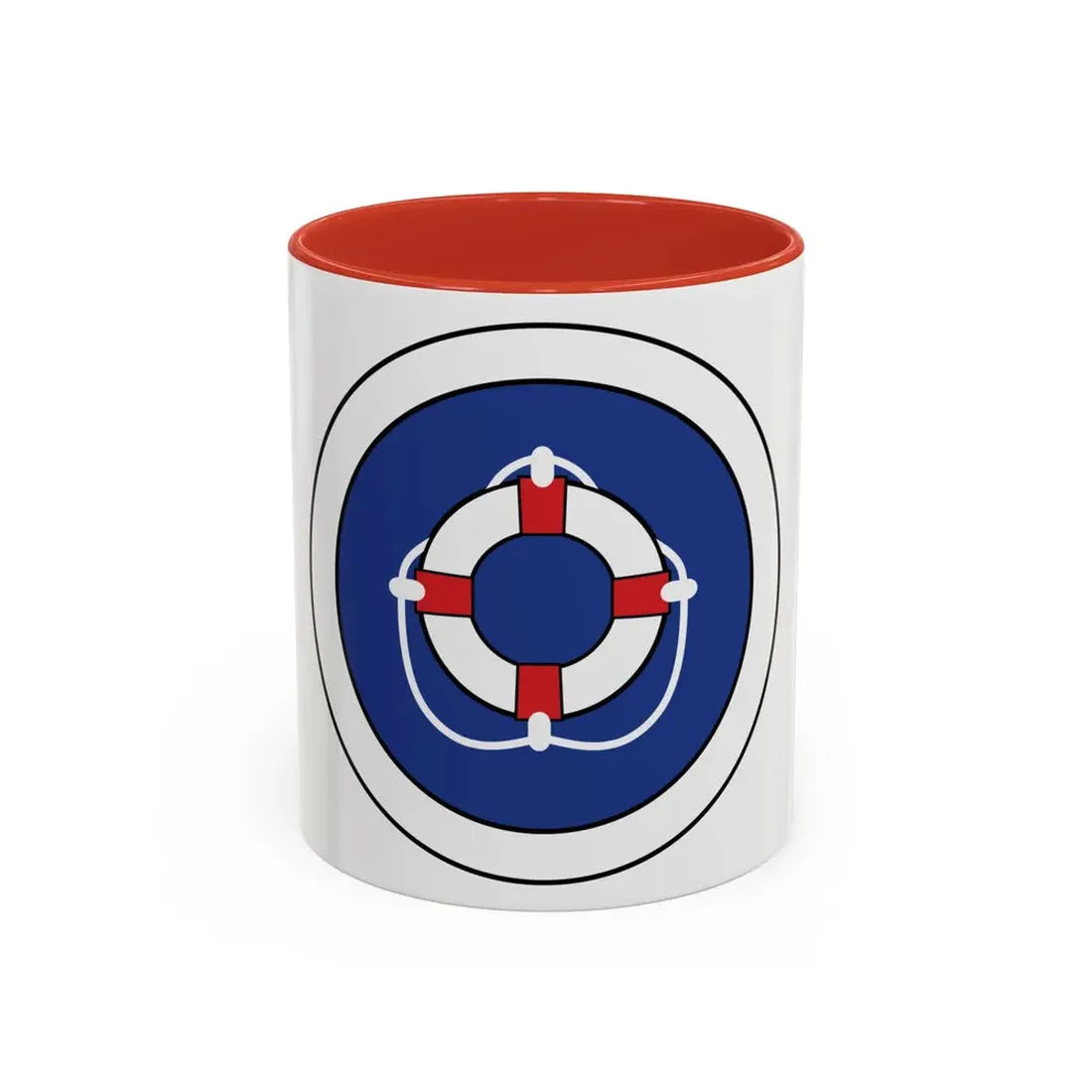 Lifesaving (Boy Scout Merit Badge) Accent Coffee Mug 11oz Red - Go Mug Yourself