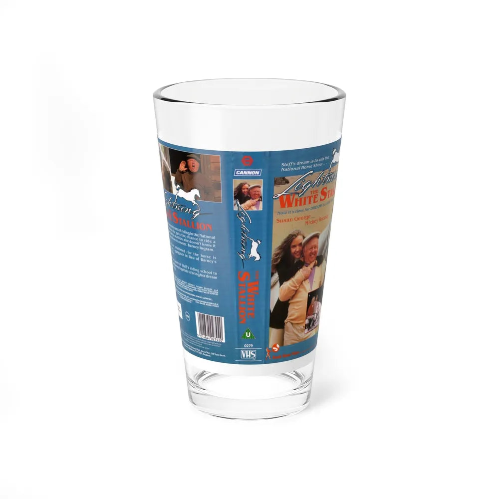 LIGHTNING THE WHITE STALLION (VHS COVER) Pint Glass 16oz 16oz - Go Mug Yourself