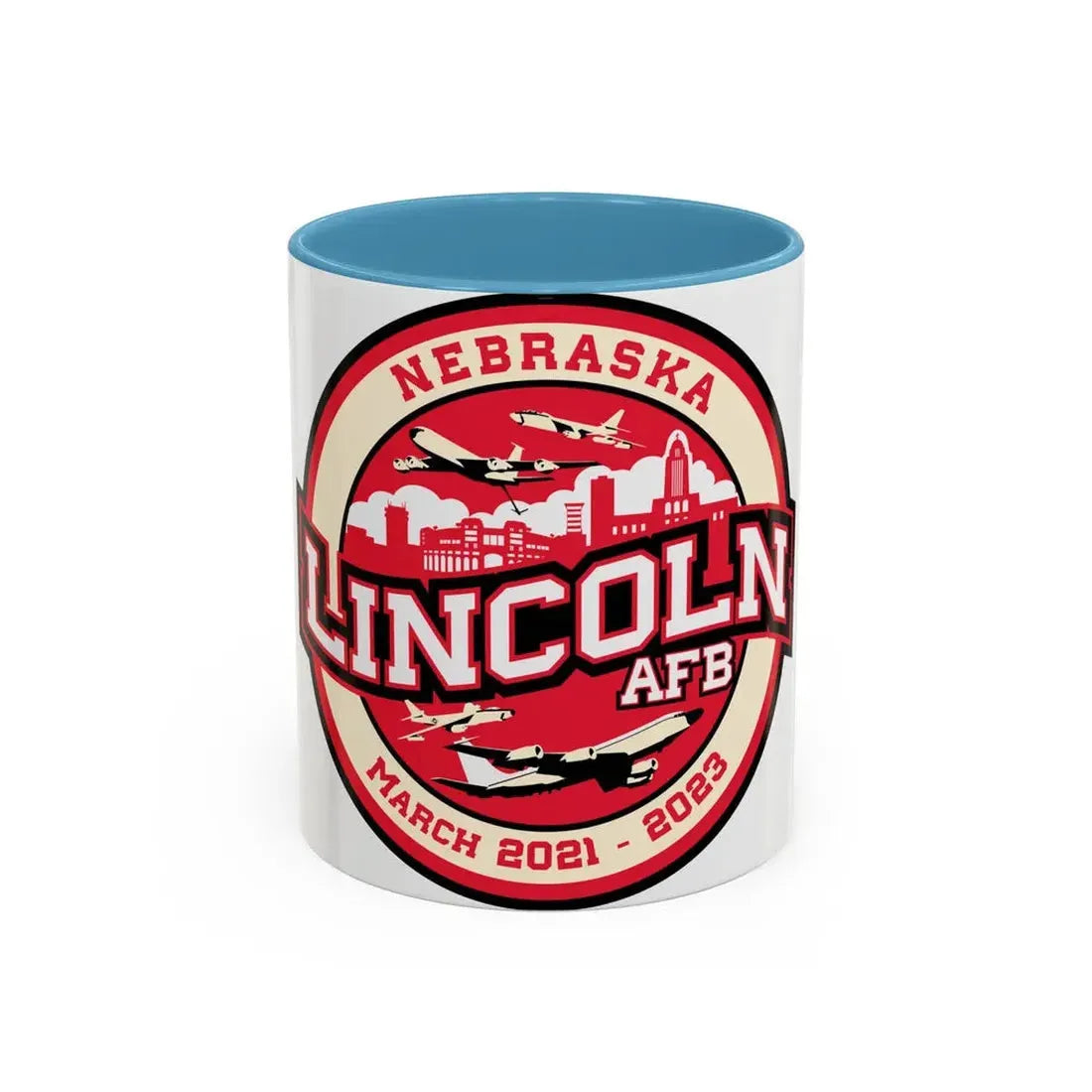 Lincoln Air Force Base (U.S. Air Force) Accent Coffee Mug 11oz Light Blue - Go Mug Yourself