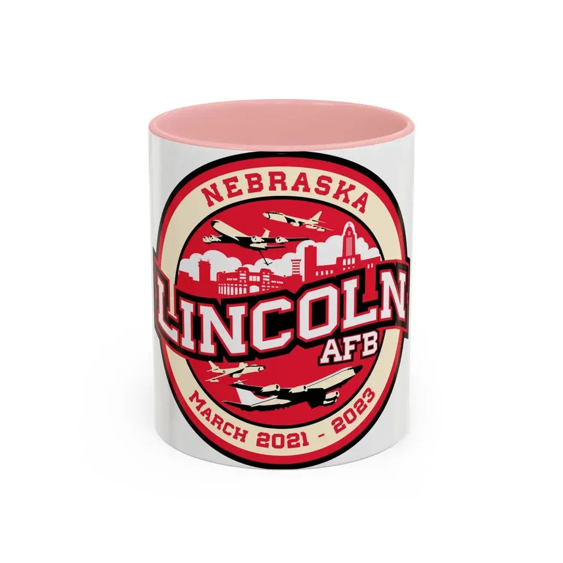 Lincoln Air Force Base (U.S. Air Force) Accent Coffee Mug 11oz Pink - Go Mug Yourself