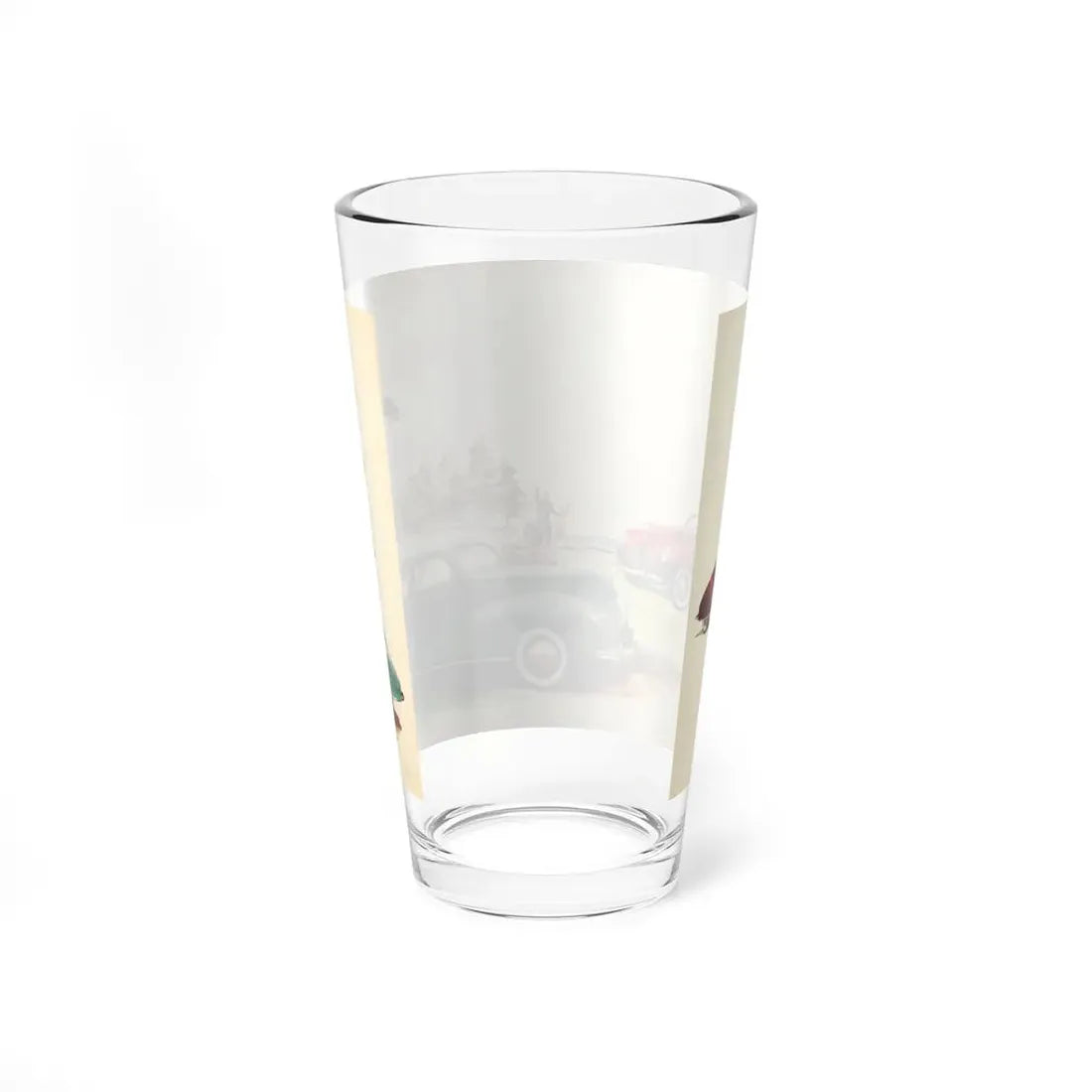 Lincoln Motors 1938 Zephyr V-12 Four Door Sedan ad illustration, c. 1938 - Pint Glass 16oz - Go Mug Yourself