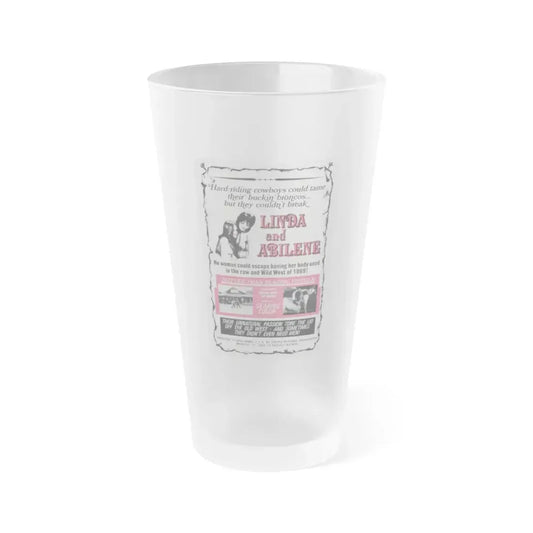 LINDA AND ABILENE 1969 Movie Poster - Frosted Pint Glass 16oz 16oz Frosted - Go Mug Yourself