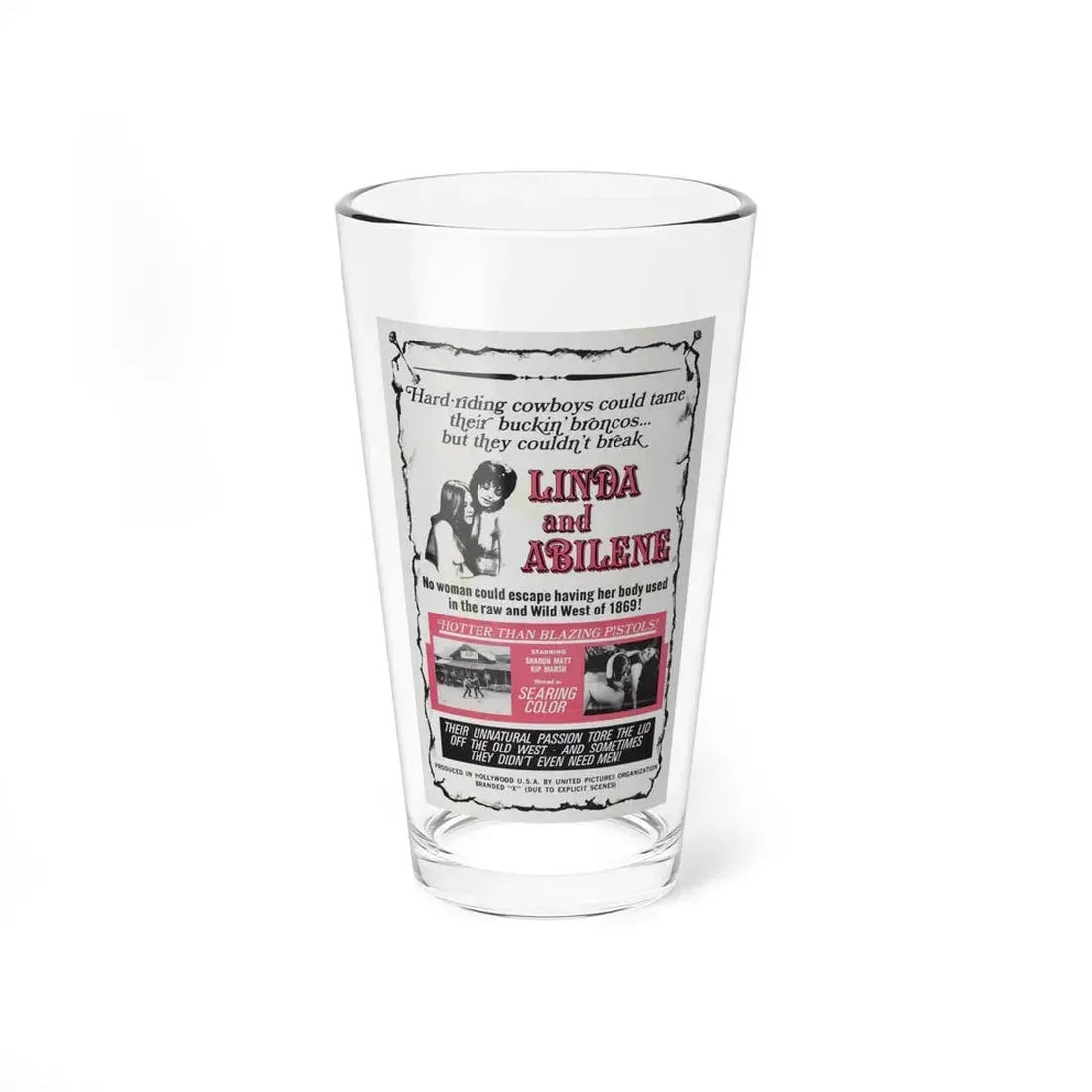 LINDA AND ABILENE 1969 Movie Poster - Pint Glass 16oz 16oz - Go Mug Yourself
