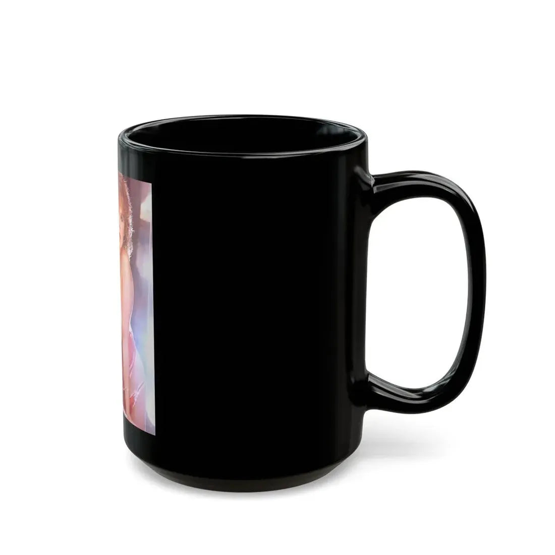 Linda Blair #138 - Partially Topless (Vintage Female Icon) Black Coffee Mug - Go Mug Yourself