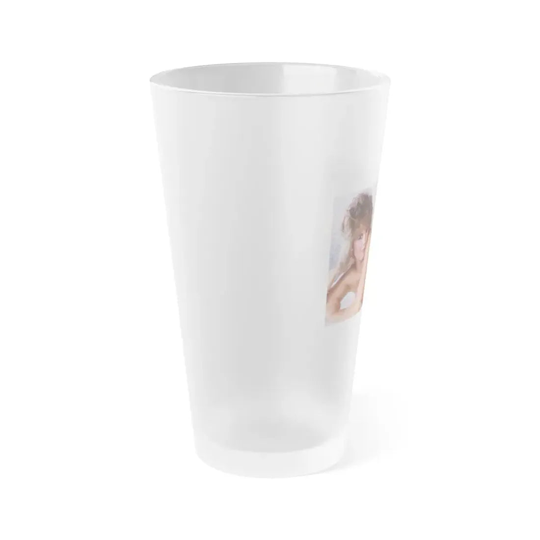 Linda Blair #155 - Topless (Vintage Female Icon) Frosted Pint Glass 16oz - Go Mug Yourself