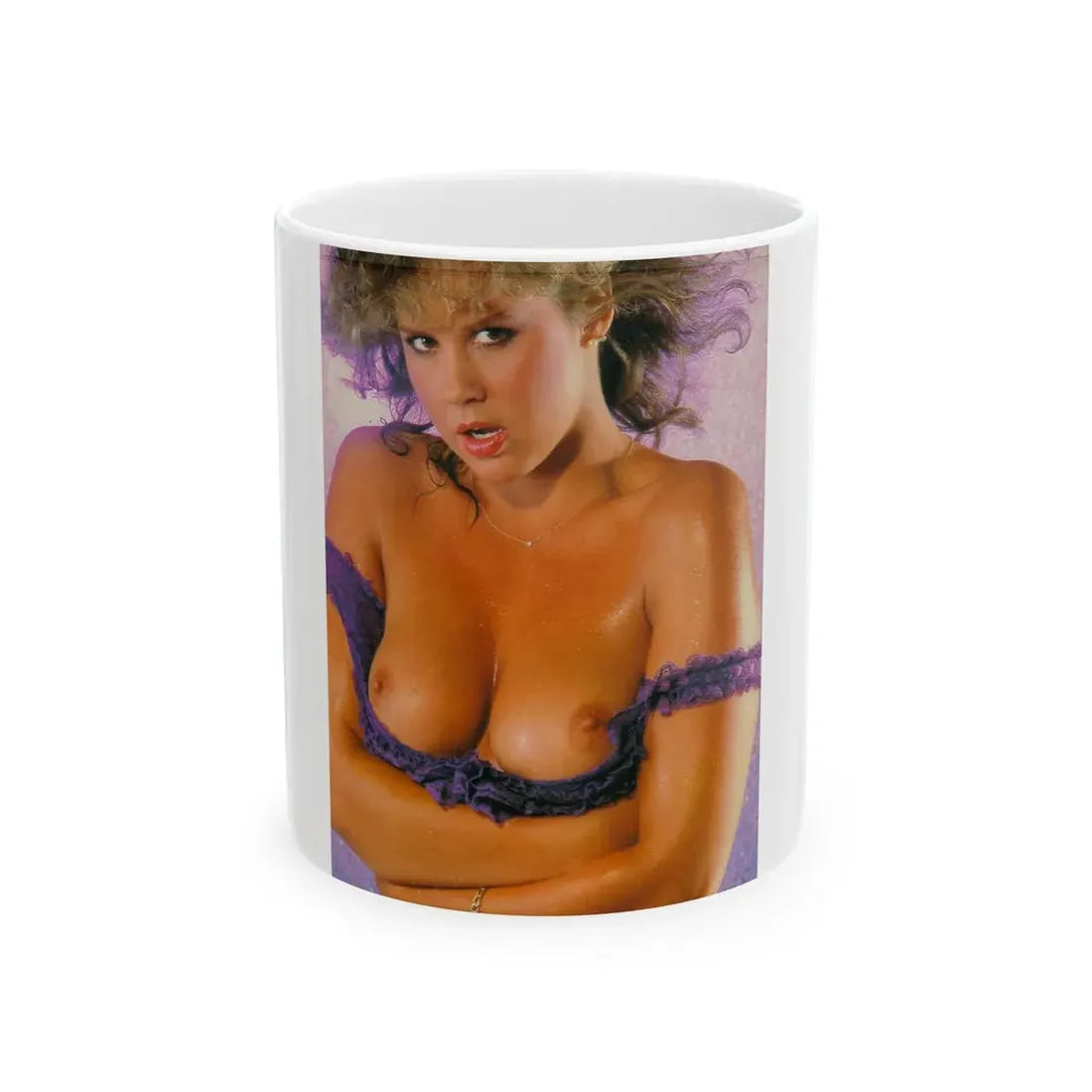 Linda Blair #159 - Topless (Vintage Female Icon) White Coffee Mug 11oz - Go Mug Yourself