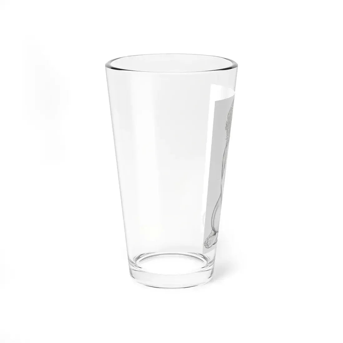 Linda Blair #168 - Nude Pencil Drawing (Vintage Female Icon) Pint Glass 16oz - Go Mug Yourself
