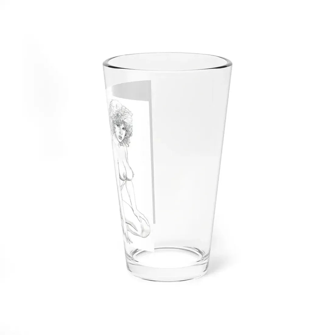 Linda Blair #171 - Nude Pencil Drawing (Vintage Female Icon) Pint Glass 16oz - Go Mug Yourself