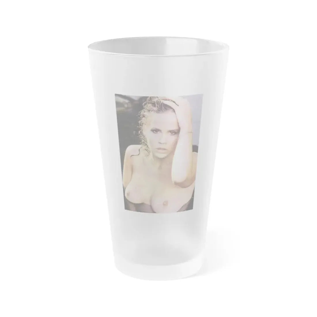 Linda Blair #189 - Topless (Vintage Female Icon) Frosted Pint Glass 16oz 16oz Frosted - Go Mug Yourself