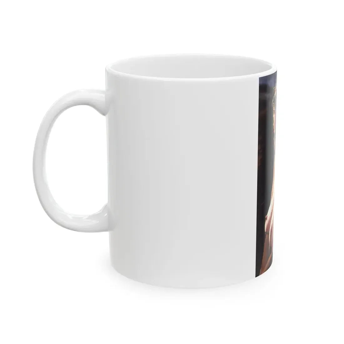 Linda Blair #195 - Topless (Vintage Female Icon) White Coffee Mug - Go Mug Yourself
