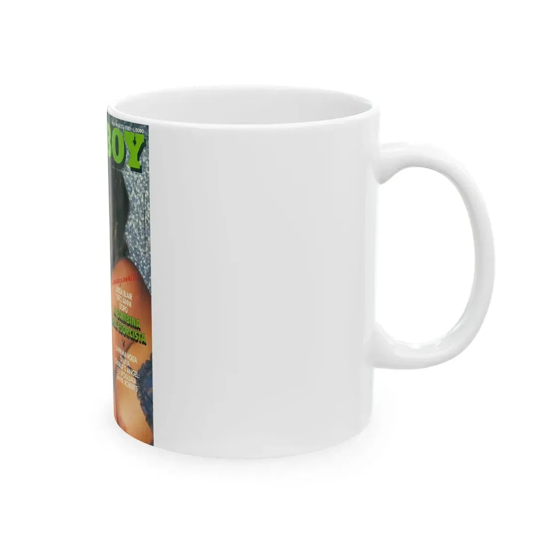 Linda Blair #211 - Italian Playboy Mag. '83 (Vintage Female Icon) White Coffee Mug - Go Mug Yourself