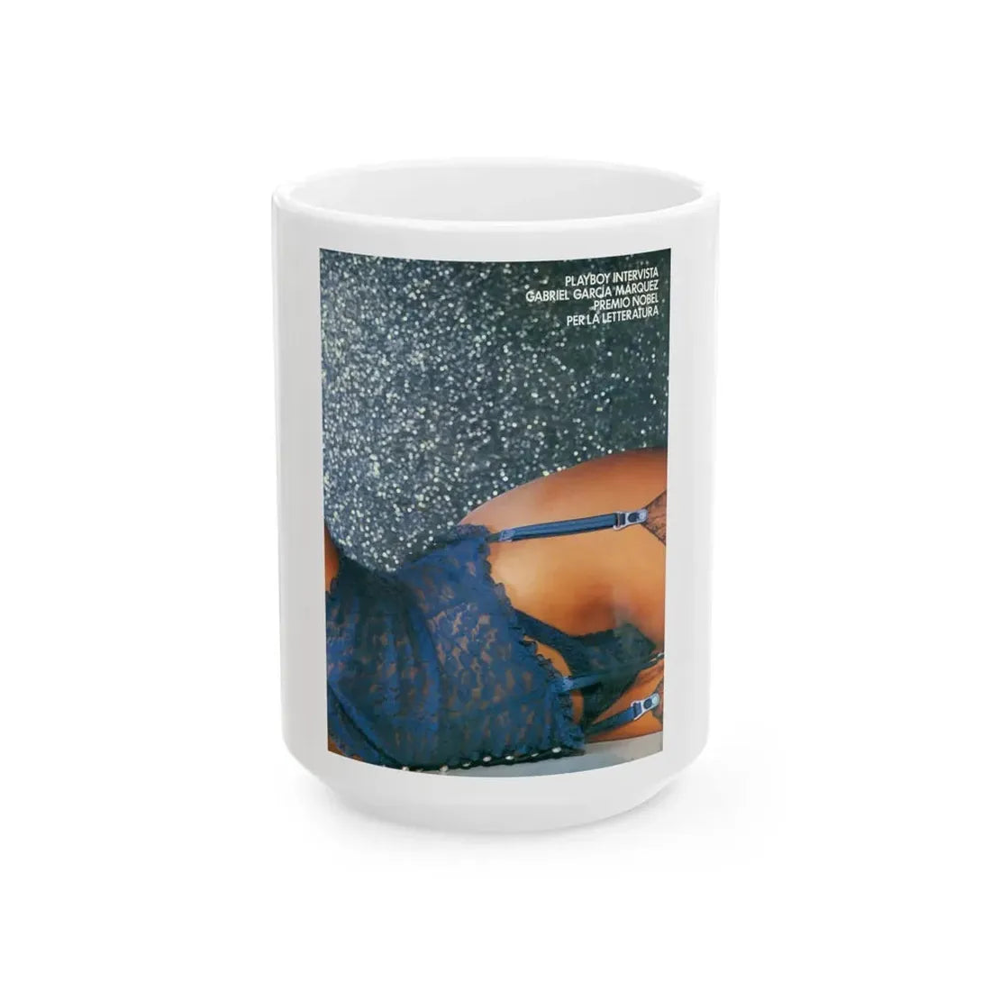 Linda Blair #212 - Italian Playboy Mag. '83 (Vintage Female Icon) White Coffee Mug 15oz - Go Mug Yourself