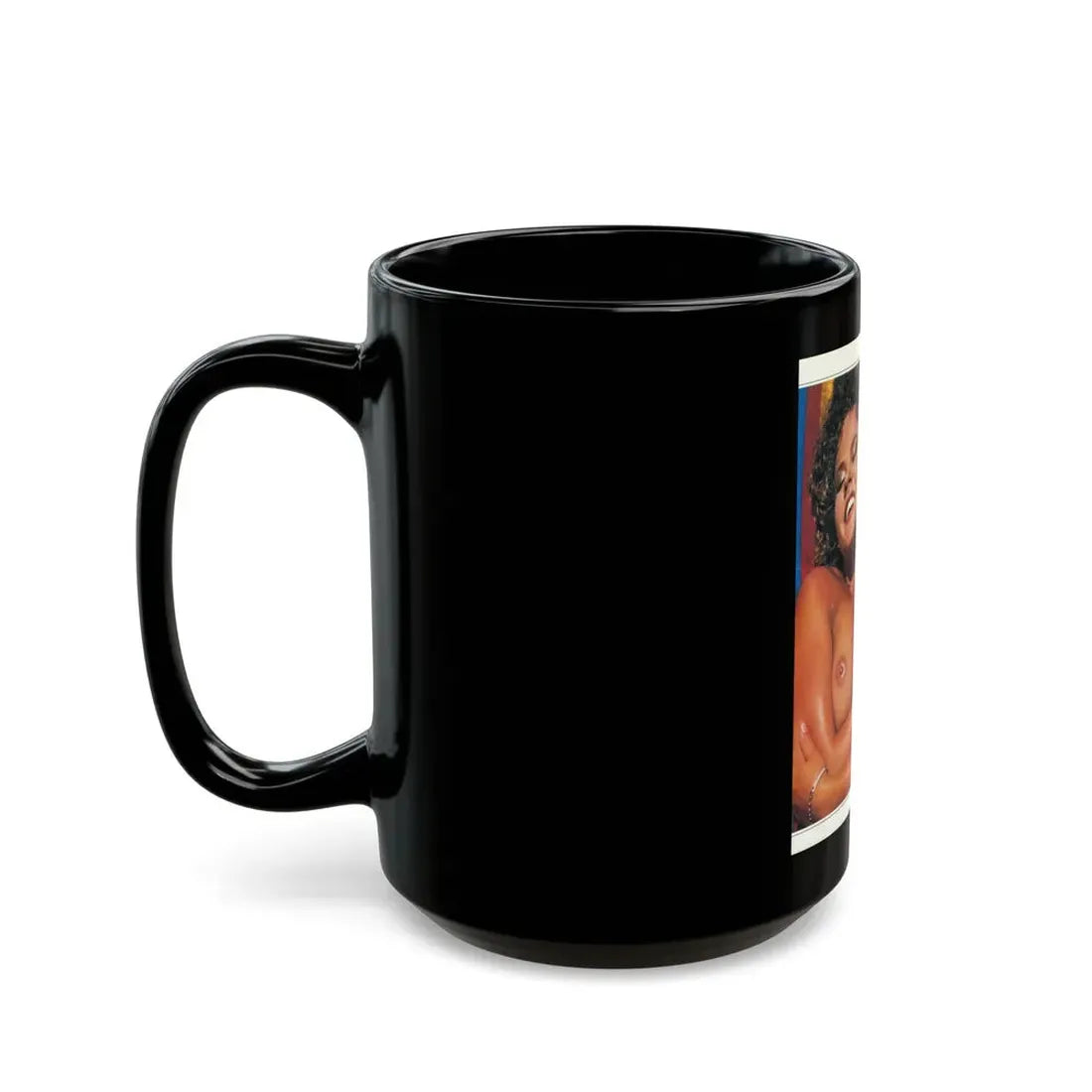 Linda Blair #222 - Topless (Vintage Female Icon) Black Coffee Mug - Go Mug Yourself