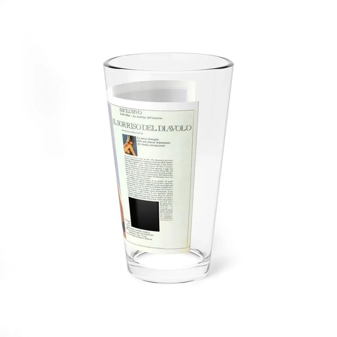 Linda Blair #227 - Partially Topless (Vintage Female Icon) Pint Glass 16oz - Go Mug Yourself