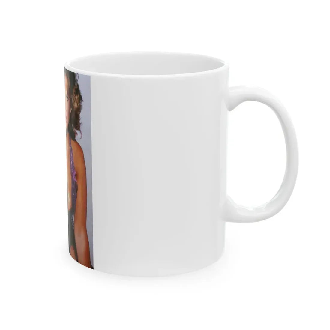 Linda Blair #236 - Partially Topless (Vintage Female Icon) White Coffee Mug - Go Mug Yourself