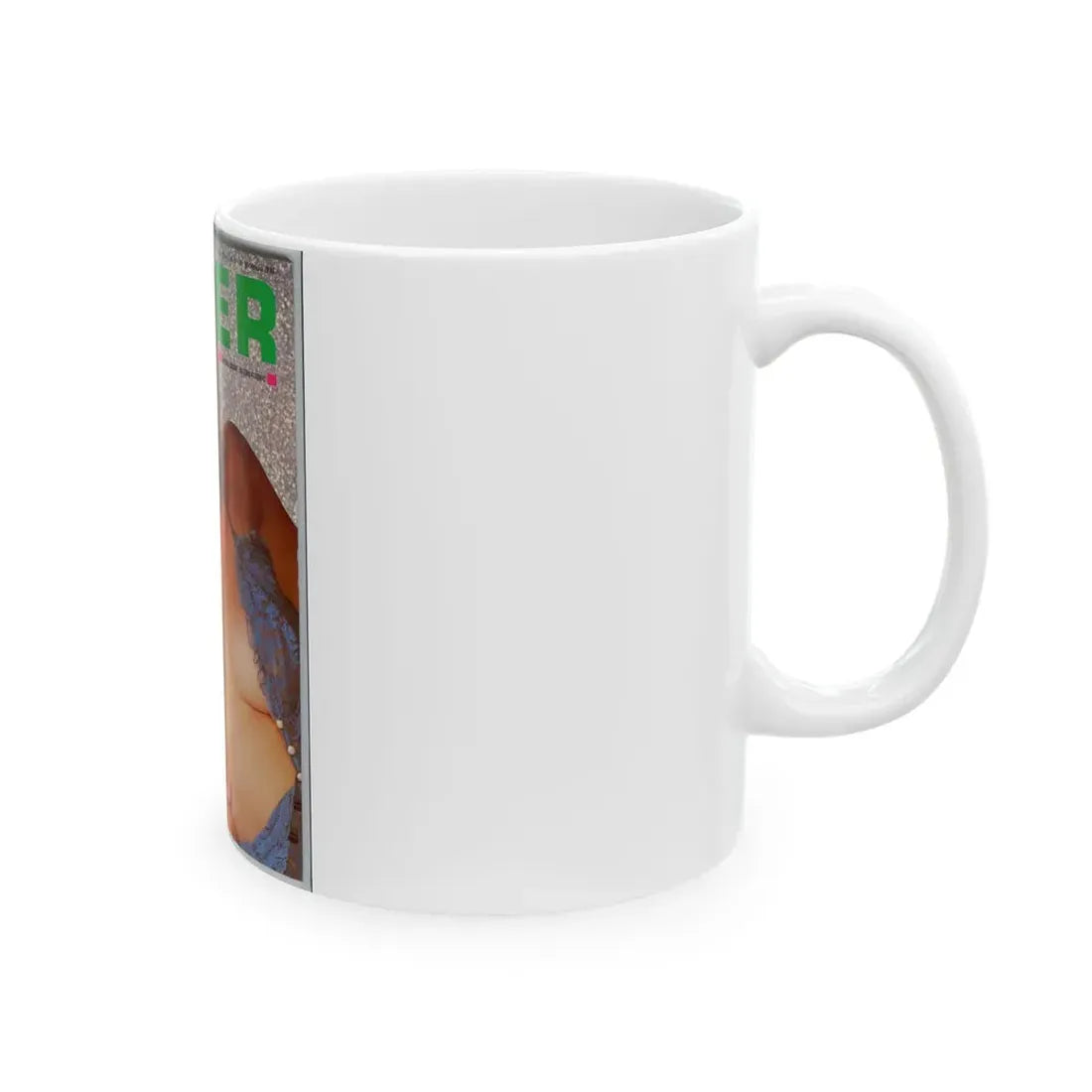 Linda Blair #240 - Mag. Cover Partially Topless 1 (Vintage Female Icon) White Coffee Mug - Go Mug Yourself