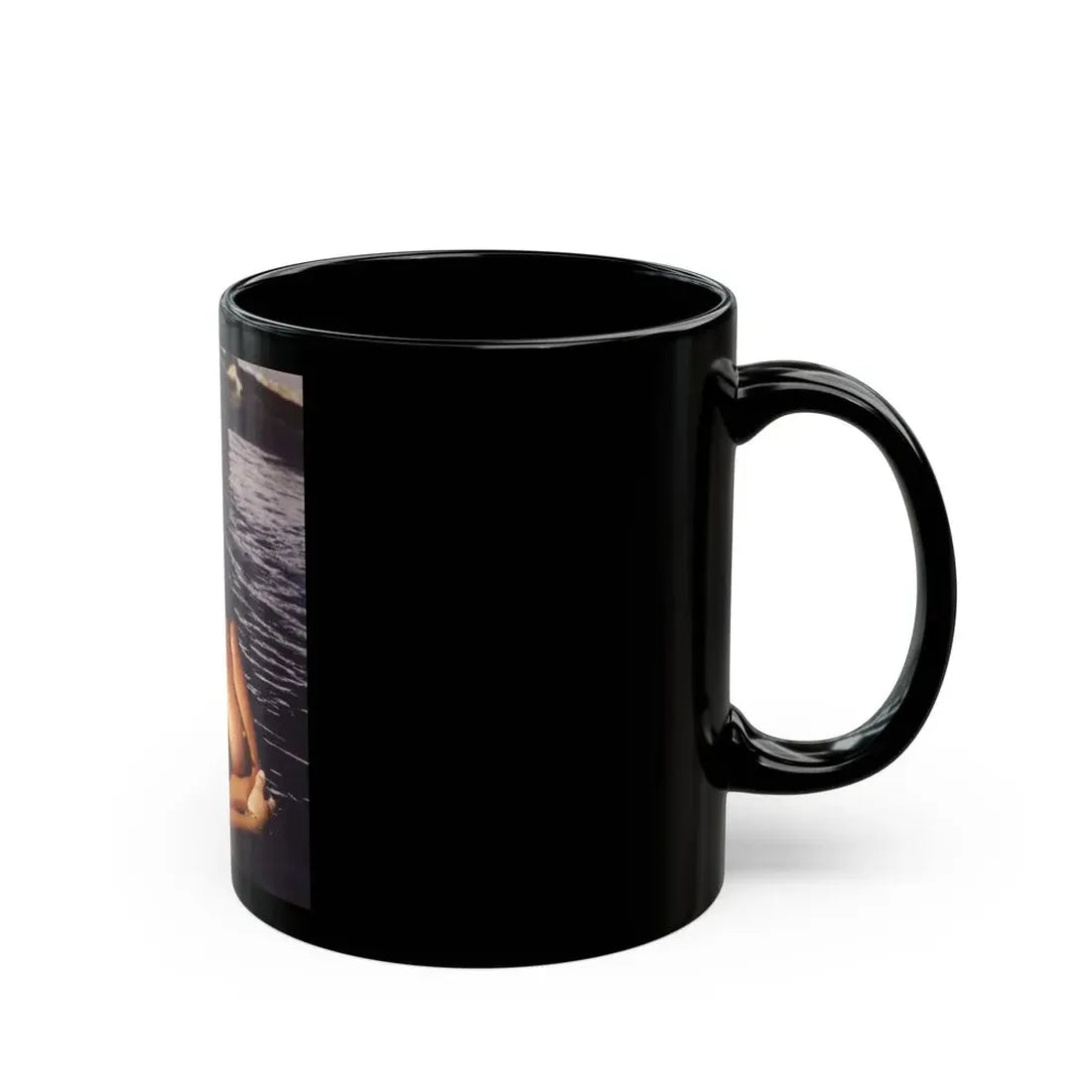 Linda Blair #242 - Topless (Vintage Female Icon) Black Coffee Mug - Go Mug Yourself