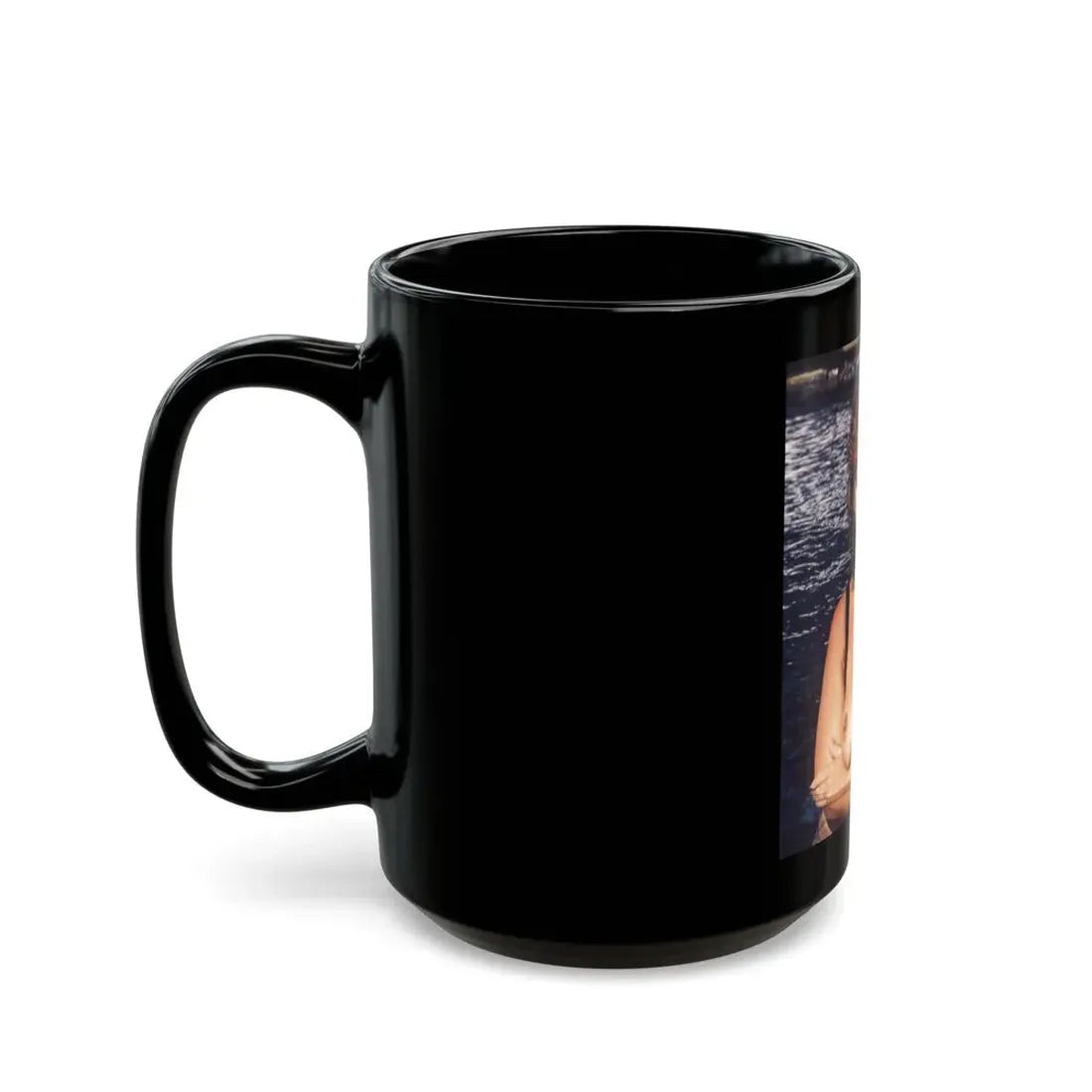Linda Blair #243 - Topless (Vintage Female Icon) Black Coffee Mug - Go Mug Yourself