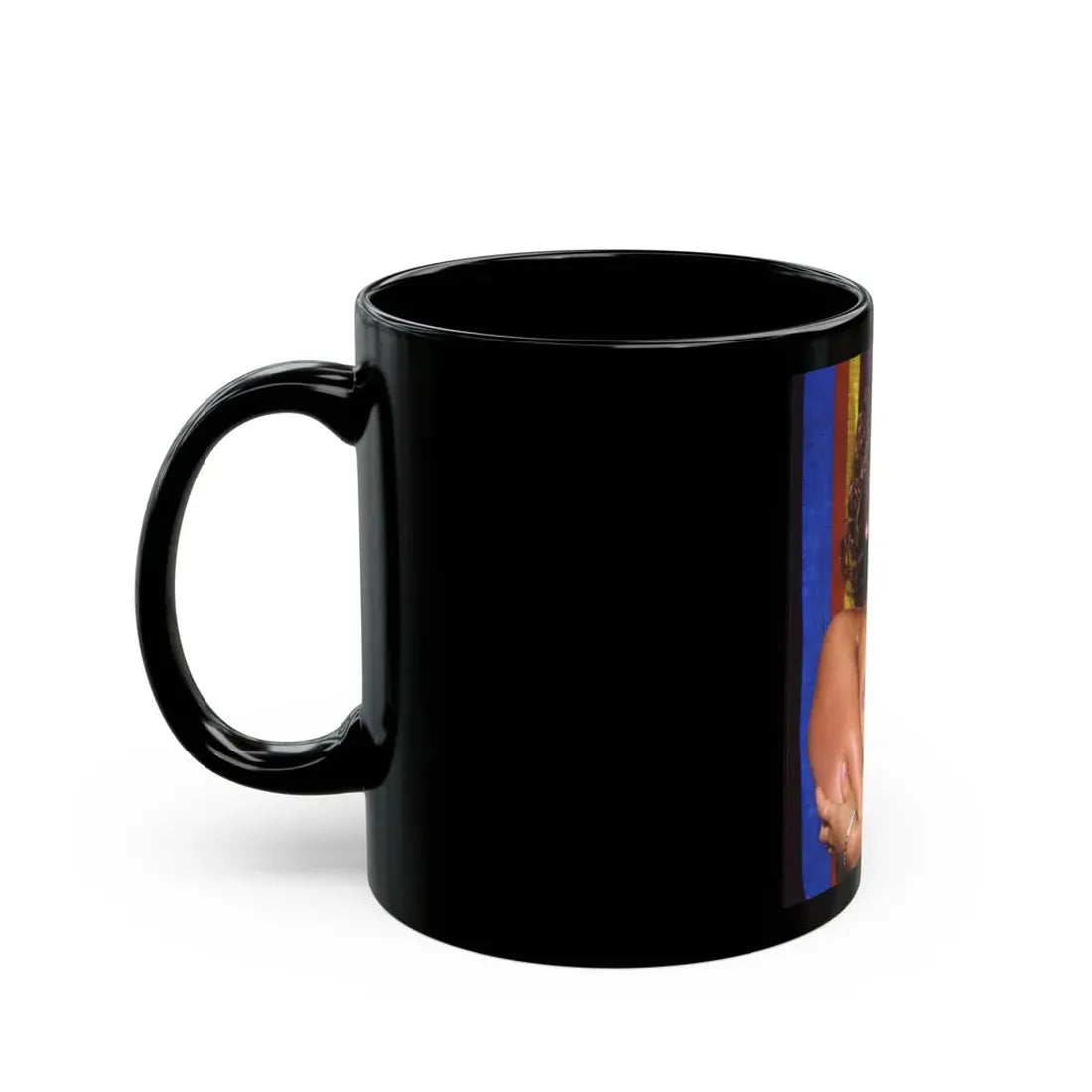 Linda Blair #247 - Topless (Vintage Female Icon) Black Coffee Mug - Go Mug Yourself