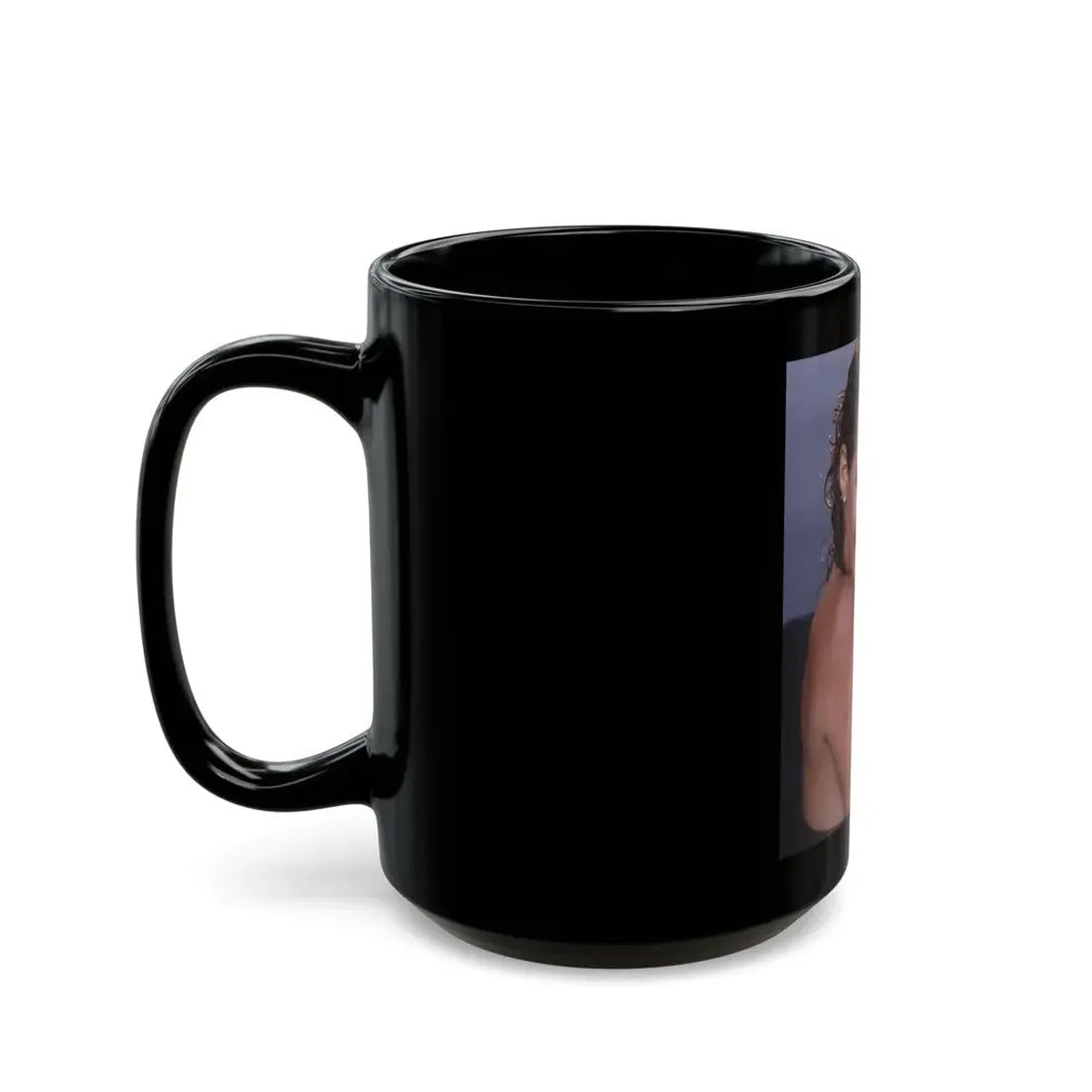 Linda Blair #248 - Topless (Vintage Female Icon) Black Coffee Mug - Go Mug Yourself